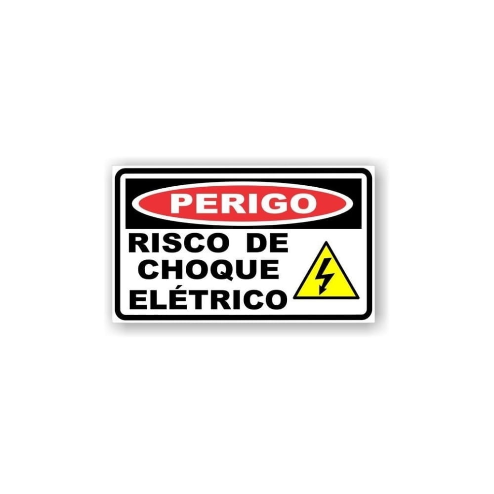 PERIGO RISCO CHOQUE ELETRICO 15X20X080MM