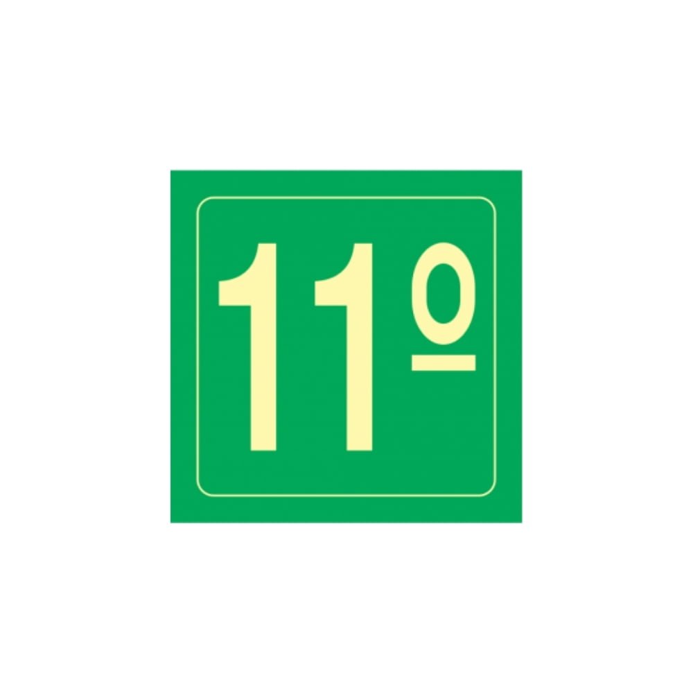 Placa 11 Andar 14X14CM