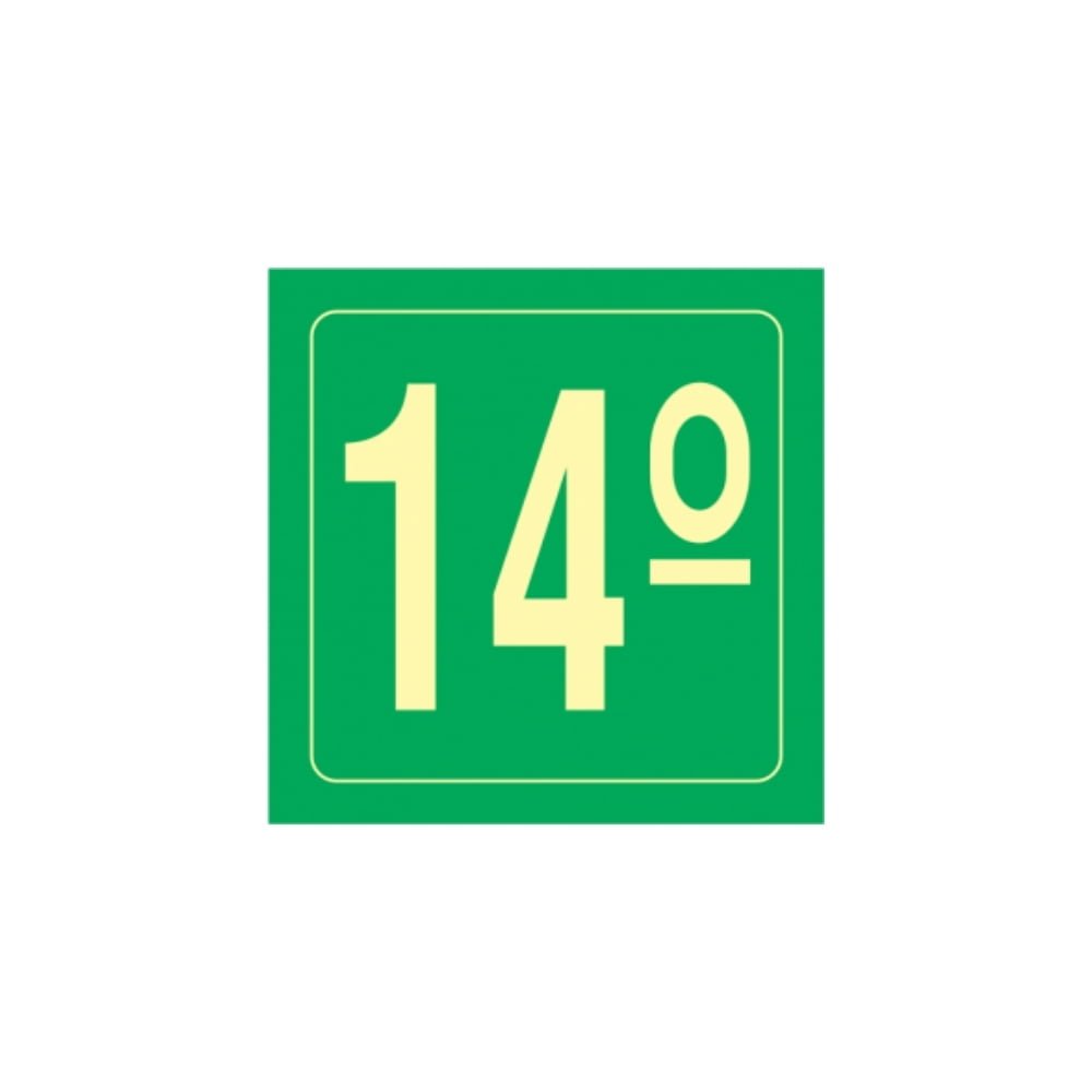 Placa 14 Andar 14X14 CM