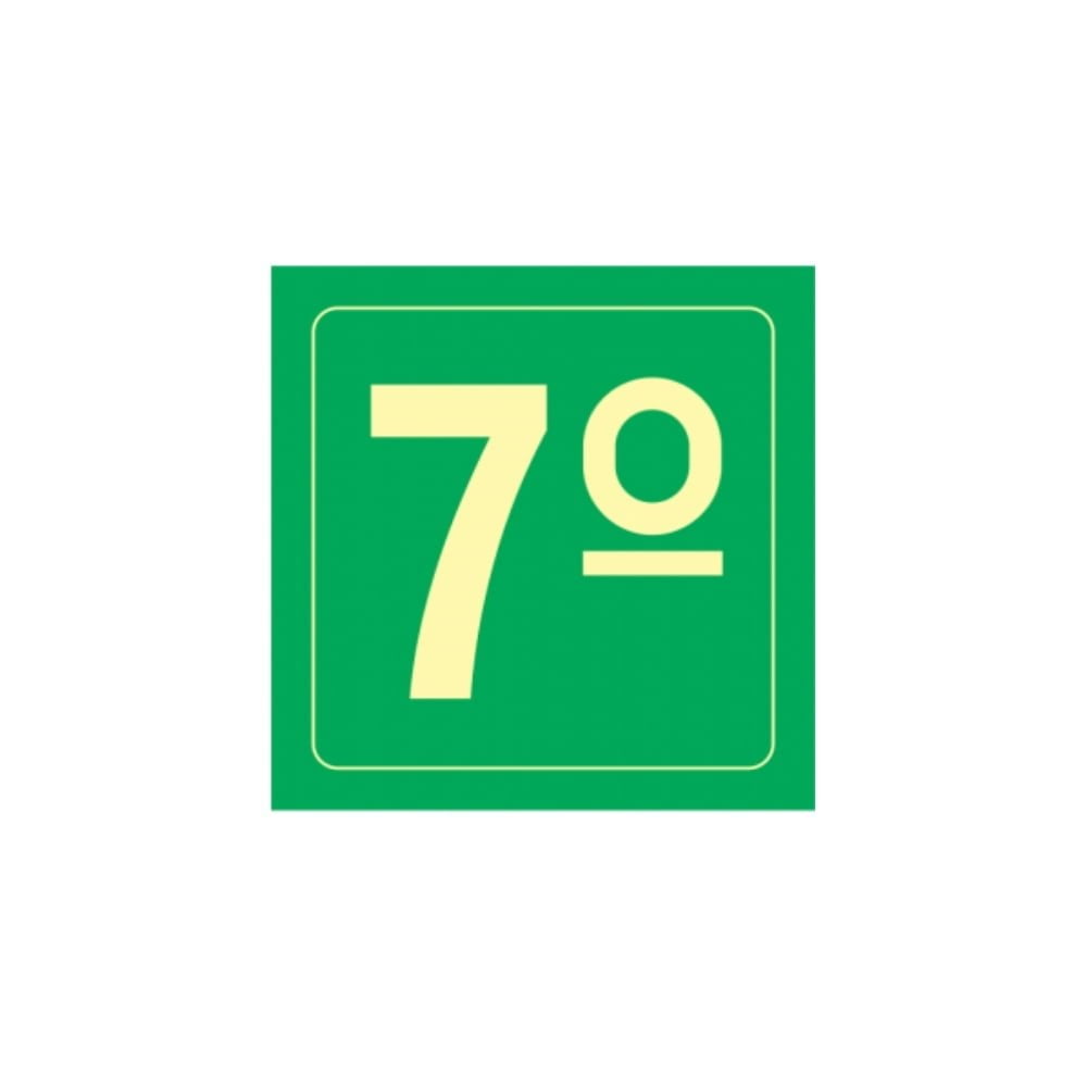 Placa 7 Andar 14X14 CM