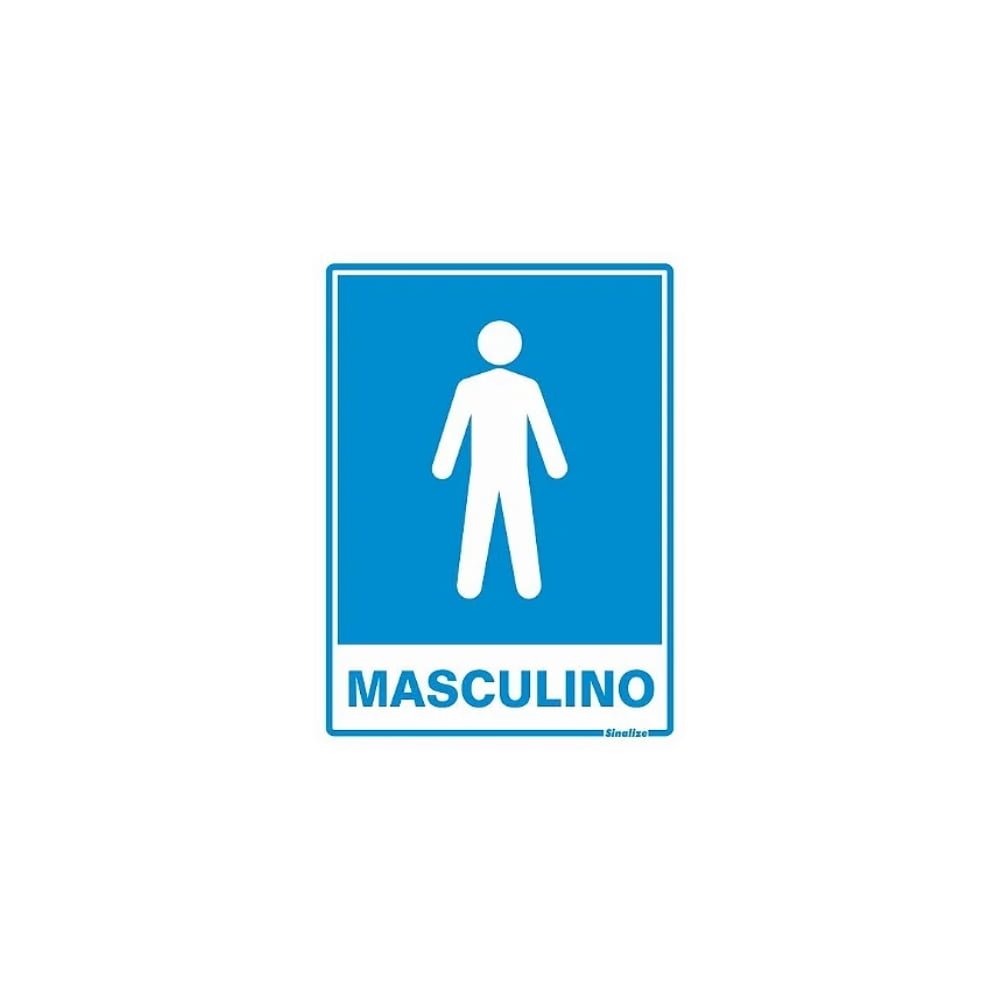 Placa Banheiro Masculino 20X15 CM