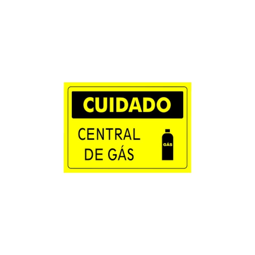 Placa Cuidado Central de Gás