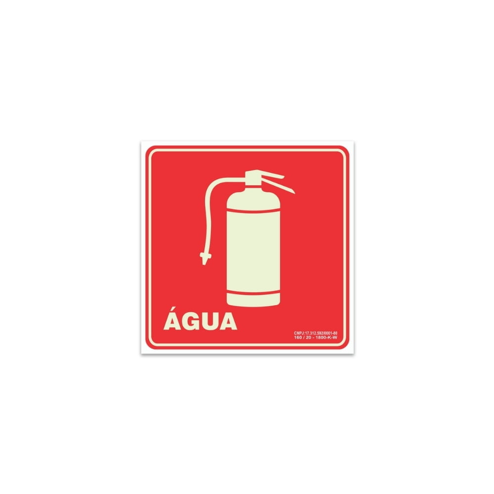 Placa Extintor Água Pressurizada