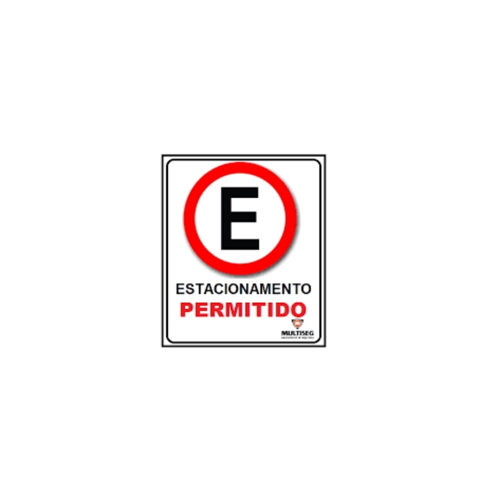 Placa Estacione 31X20CM