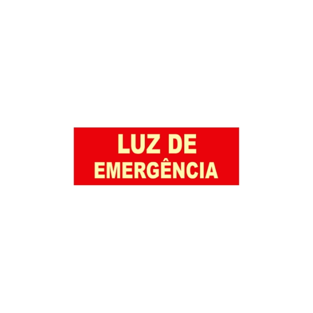 Placa Fotoluminescente Luz de Emergência 07X20CM