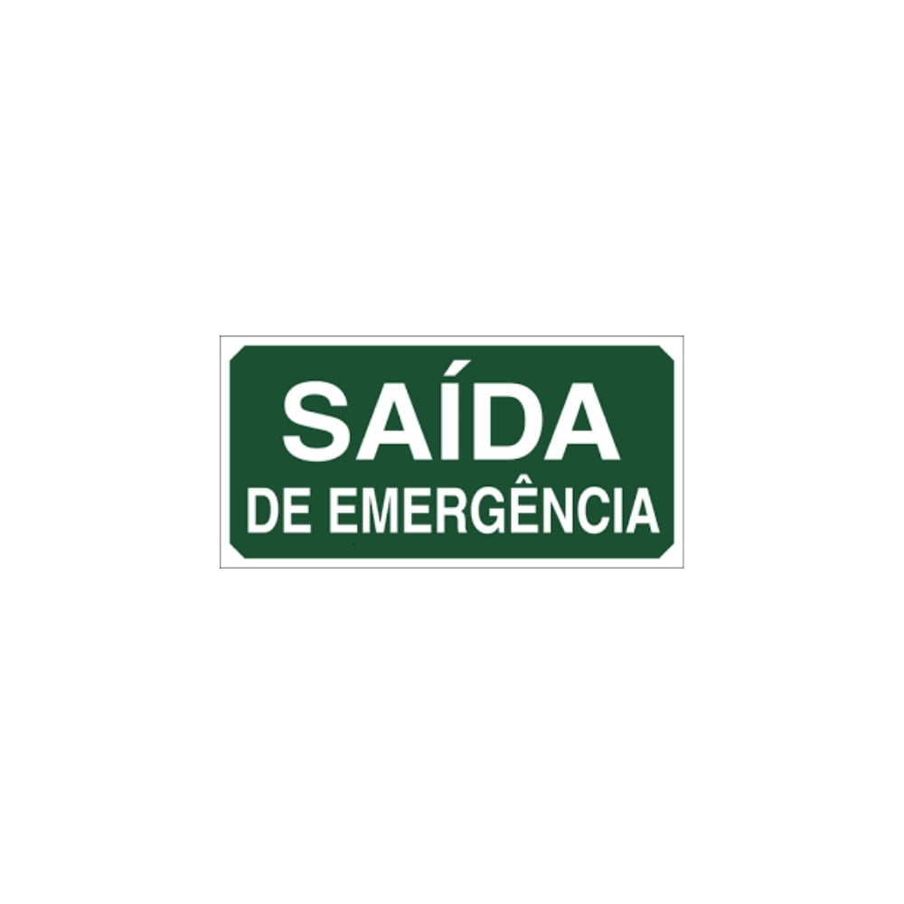 Placa Fotoluminescente Saída de Emergência 13X26CM
