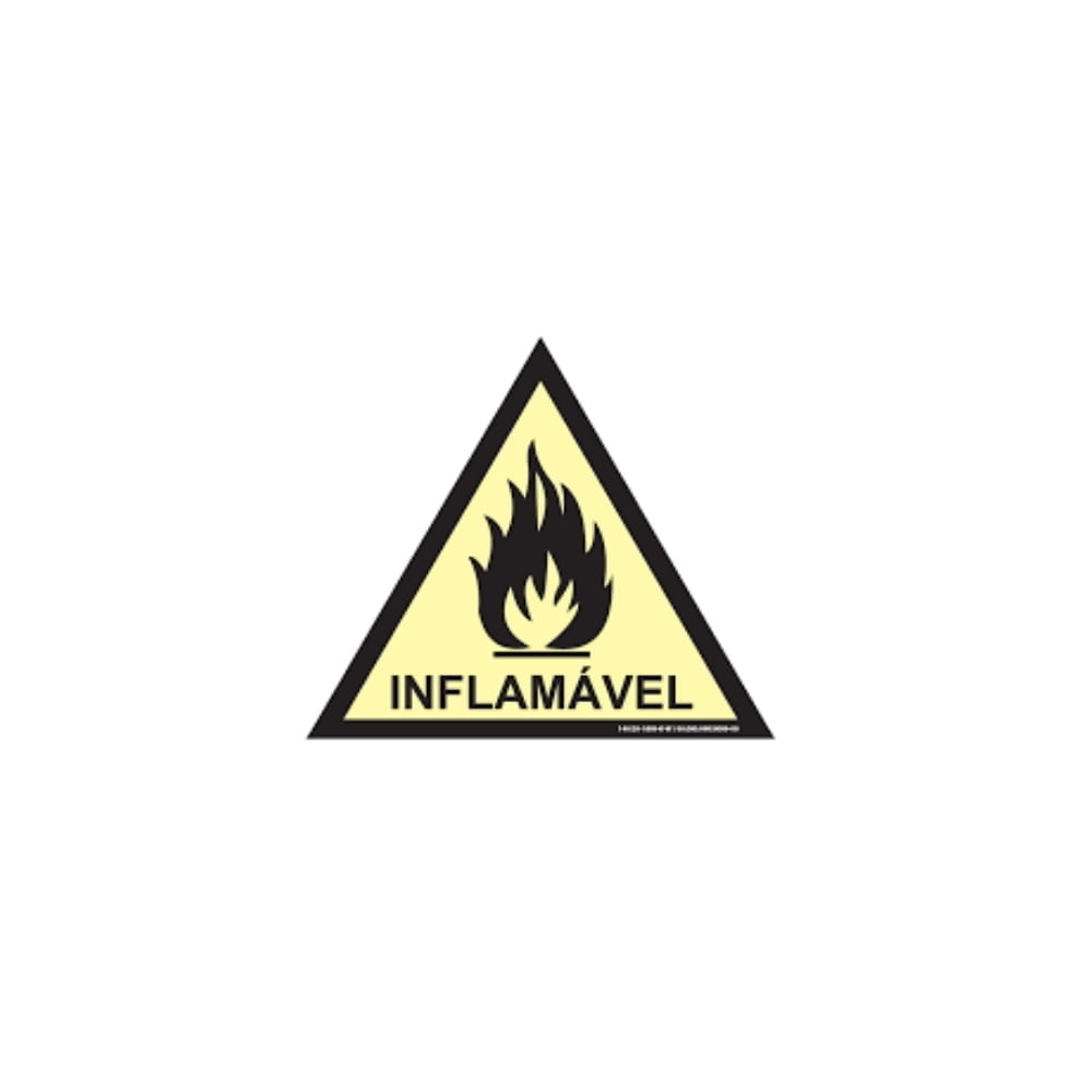 Placa Fotoluminescente Risco de Incêndio (Triângulo)