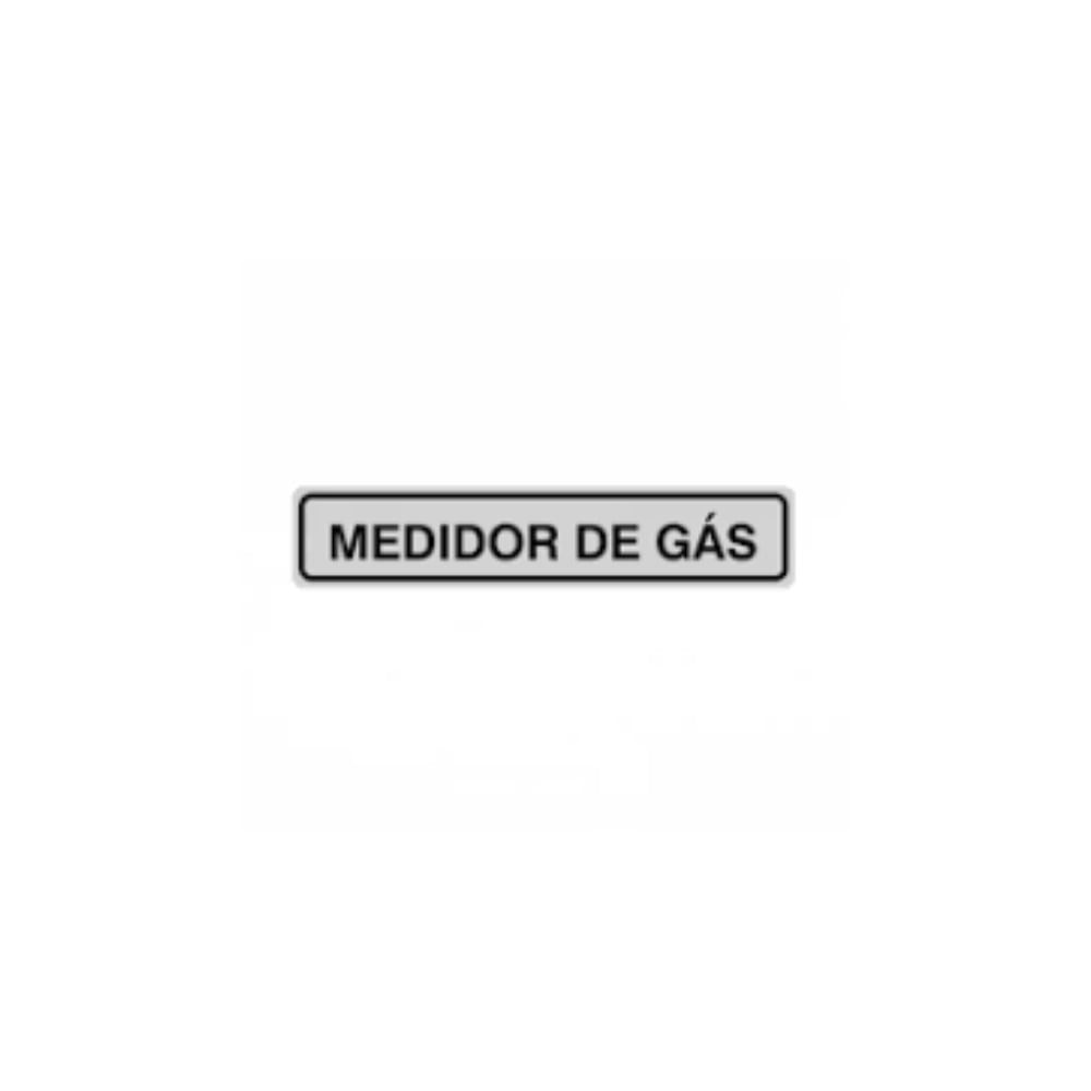Placa Medidor de Gás 05X25CM