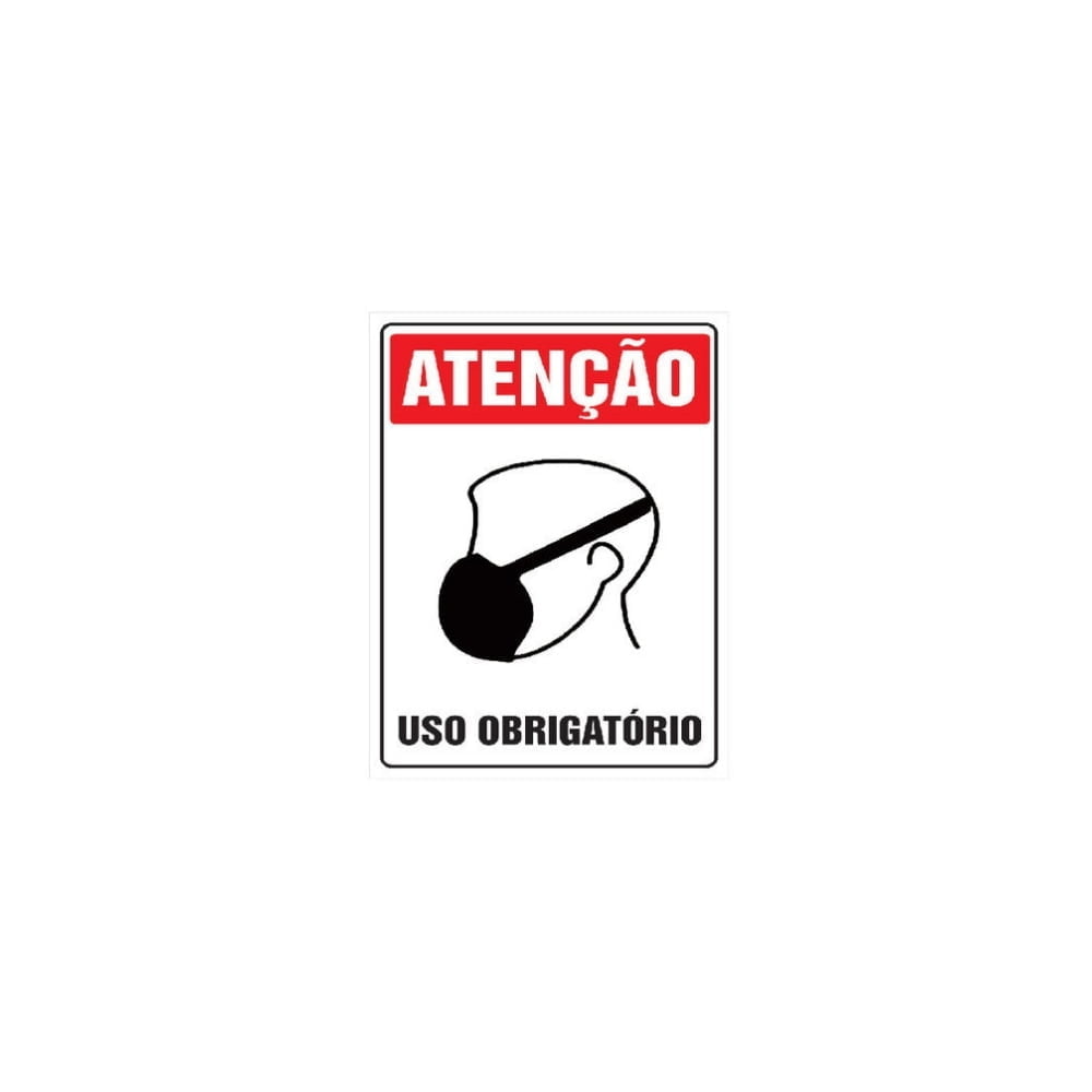 Placa Obrigatório Uso de Máscara