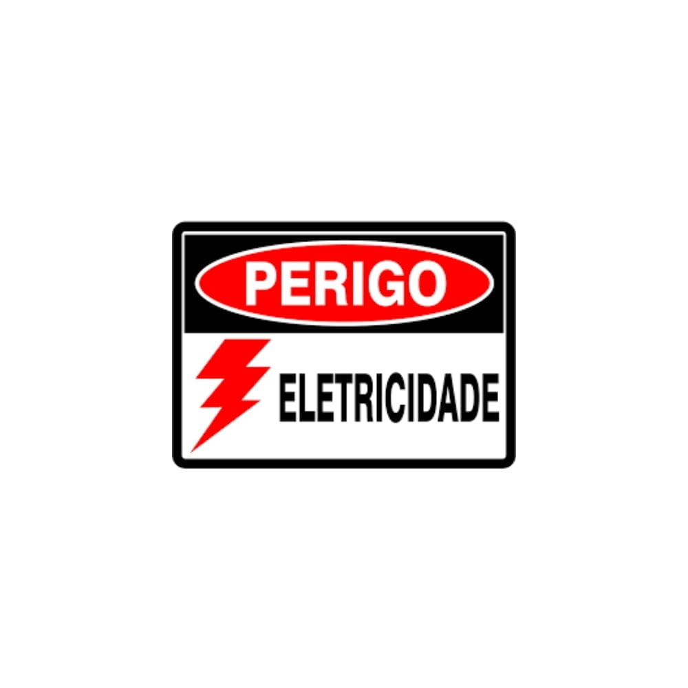 placa Perigo Eletricidade 20X15 CM
