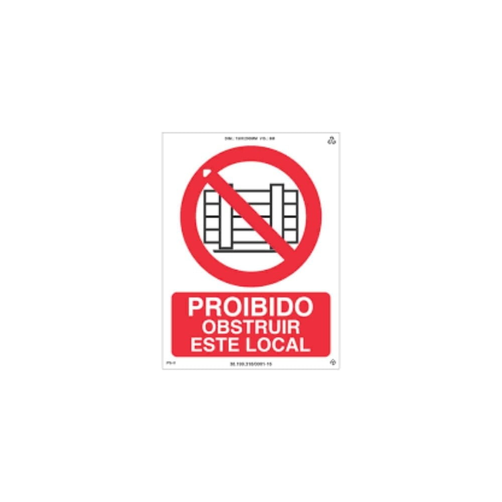 Placa Proibido depositar Material 21X21