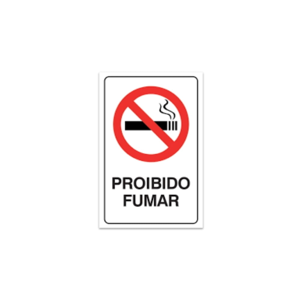 Placa Proibido Fumar  23X20 CM
