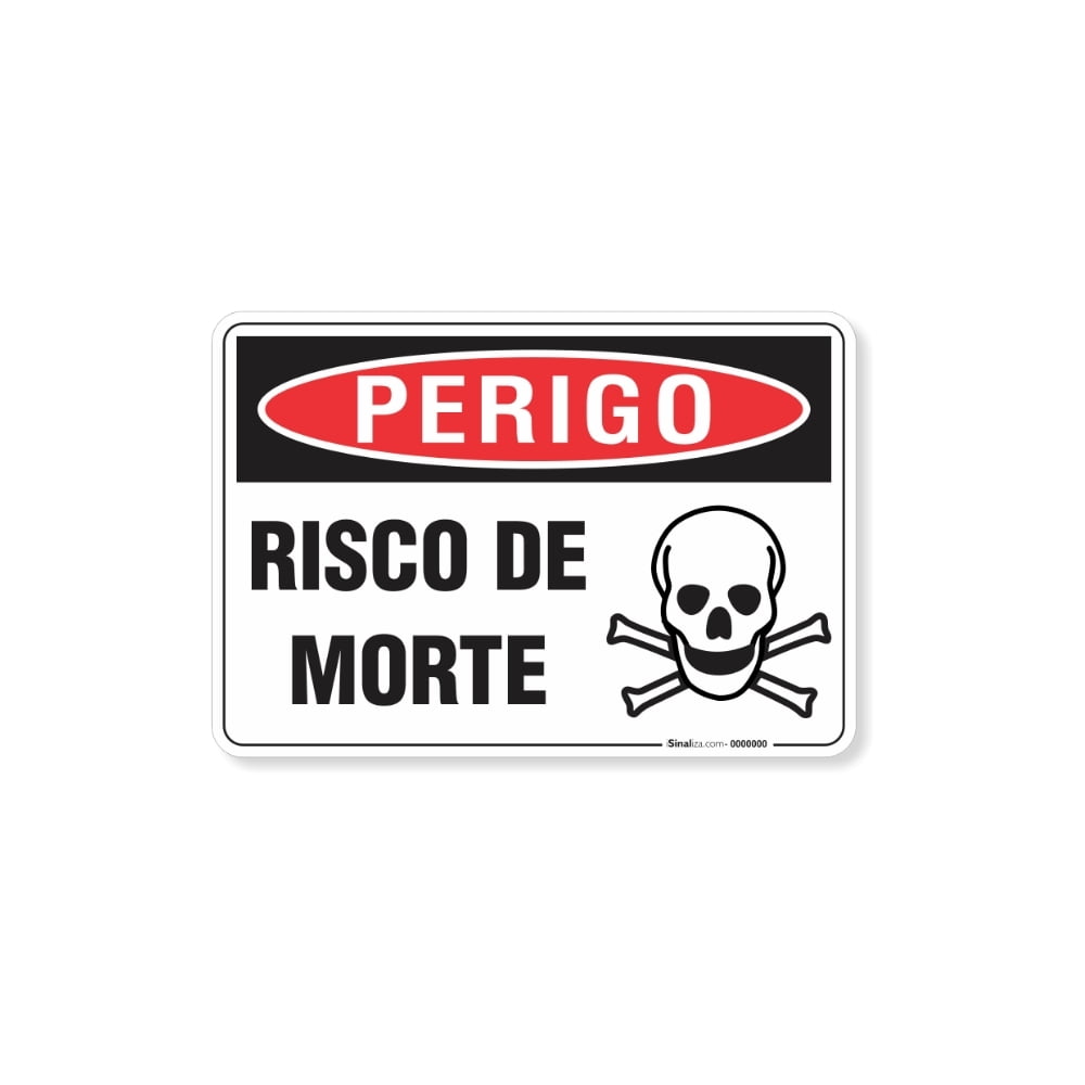 Placa Risco De Morte