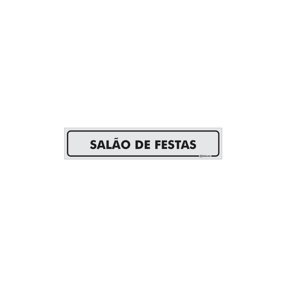 Placa Salão de Festa 05X25 CM