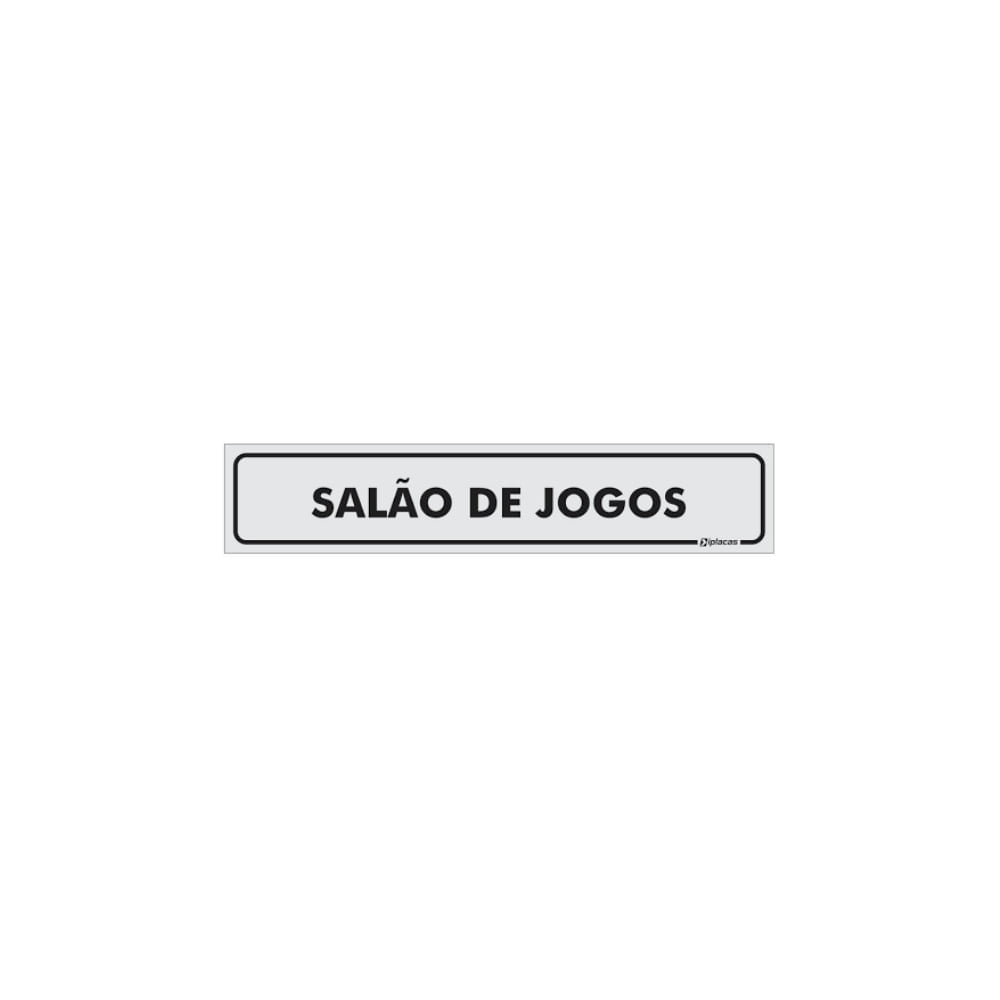 Placa Salão de Jogos 05X25CM