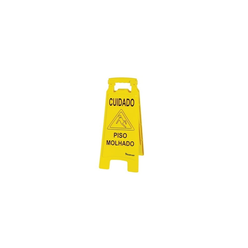 Placa de Sinalização Piso Molhado – Bralimpia