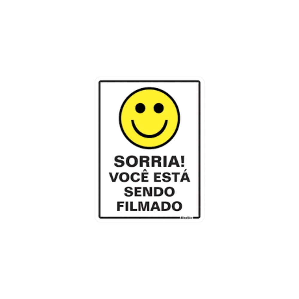 Placa Sorria Você Está Sendo Filmado